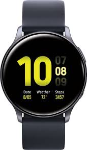 Samsung Galaxy Watch Active2 Smartwatch 40mm Aluminum Aqua Black Sm R830nzkaxar Best Buy
