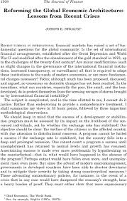 So, we can direct you to personal accounts, residential mortgages, investment and. Reforming The Global Economic Architecture Lessons From Recent Crises Stiglitz 1999 The Journal Of Finance Wiley Online Library