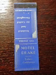 Vintage Matchcover: Motel Drake, Phone 666, Tulare, CA 17 | eBay