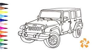 The army jeep coloring pages also available in pdf file. Printable Jeep Wrangler Coloring Pages Novocom Top