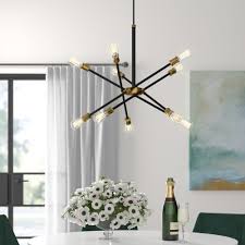 Clarcona 10 Light Unique Statement Modern Linear Chandelier Reviews Joss Main