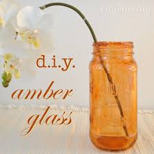 How To Color Glass With Mod Podge Amber Glass Jars Tinted Mason Jars Amber Glass
