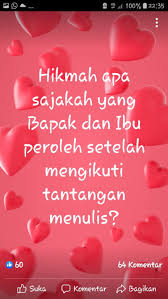 Pagi itu jam sudah menunjukan angka tujuh aku sudah bersiap untuk berangkat ke kampus motor aku pagi itu aku benar benar senang mendengar permintaan tante yanti untuk datang ke rumahnya dan emmmhhhmmm enggg nggak tau tante.jawabku. Hikmah Sebuah Tantangan