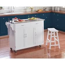 Walmart.com has been visited by 1m+ users in the past month Chloe Stainless Steel Top Kitchen Island Cart 37 H X 42 W X 20 D Overstock 31104174
