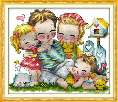 Cross stitch a few plants into your life! Joy Sunday A Happy Family Patterns Dmc Counted 11ct 14ct Cross Stitch Printed On Canvas For Embroidery Charts Wholesale Crafts Joy Sunday Christmas Cross Stitchcross Stitch Embroidery Aliexpress