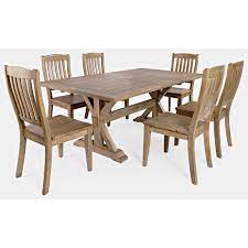 The sleek design of the contemporary styled carlyle dining room collection brings a rich sophistication into any home. Jofran Carlyle Crossing 7 Piece Dining Table And Chair Set Lindy S Furniture Company Dining 7 Or More Piece Sets