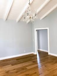 In general, gray paint comes in warm or cool hues, ranges from very light to very dark, and can take on the appearance of other colors, depending on the particular color composition of the shade of gray you choose. Benjamin Moore Glass Slipper Classic Casual Home No Fail Paint Shades And Other News Light Blue Living Room Blue Walls Living Room Light Blue Walls