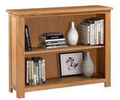 The bookcases are mostly made of solid wood. Wide And Low Oak Bookcase Wooden Storage Bookshelf Solid Wood Shelving Unit 5055661818247 Ebay