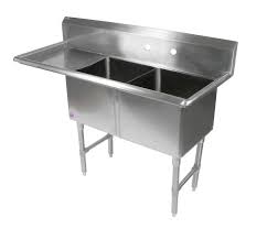 2 compartment stainless steel sink, 18