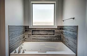 For tubs that are not freestanding, consider a tub surround with your ceramic tile choice. Shiplap Bathroom Ideas Designing Idea