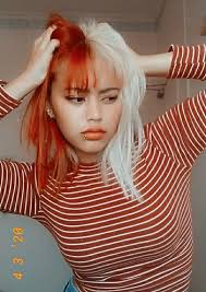 red and white hair