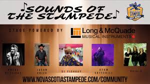 We are excited to welcome a few more artists to the Nova Scotia Stampede!  They will be performing as part of our Sounds of the Stampede Stage powered  by Long & McQuade (