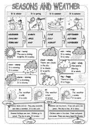 Tons Of Worksheets English Teaching Worksheets Seasons Weather Worksheets English Phonics Seasons Worksheets
