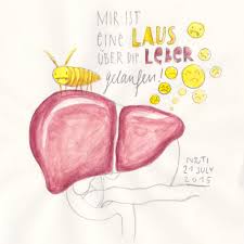 Diary Picture 57 365 Sometimes Even Nonti Can Be In A Bad Mood Then The German Used To Say Mir Ist Eine Laus Uber Die Leber Gelaufen Die Leber Illustration