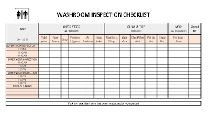 restroom cleaning checklist templates at