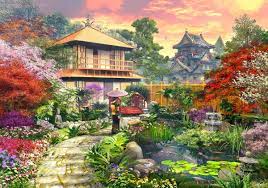 Japanese Garden Japan Garden Garden Painting Japanese Garden
