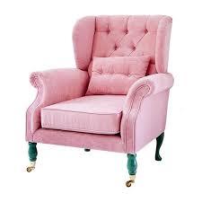 Samt Ohrensessel Gepolstert Mit Kissen Pink Von Rice 929 90 Ohrensessel Sessel Kinder Sofa