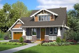 Front porches with thick, tapered columns and stone supports; Craftsman House Plans You Ll Love The House Designers