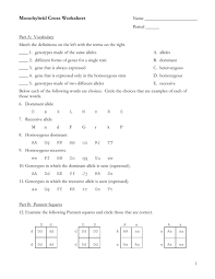 Some of the worksheets for this concept are part c monohybrid cross problems answers, monohybrid crosses and the punnett square lesson plan, monohybrid cross work key, monohybrid cross work answer. Part C Monohybrid Cross Problems