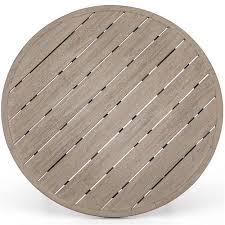 Solidly built with grade a teak. Faye Coastal Beach Weathered Grey Teak Wood Round Outdoor Coffee Table 31 W 40 W Kathy Kuo Home