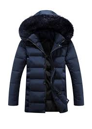 Men S Winter Warm Down Coat With Fur Hood Puffer Jacket Style 1 Navy Blue C412o4zdfnl Puffer Jacket Style Winter Jacket Outfits Fur Hood Coat