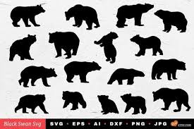 Svg 16 Bear Silhouette Vector Digital File For Cricut And Silhouette Cameo Zip File For Instant Download Bear Silhouette Silhouette Vector Tribal Bear