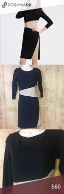 Ann Taylor Sheath 3 4 Sleeves Dress Color Block 4 Ann Taylor Sheath Black Beige 3 4 Sleeve Dress Dresses With Sleeves Clothes Design