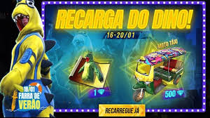 Gracias a este evento de free fire llega el 100% extra de diamantes, aprovecha la recarga en este evento y obtén el 100% extra de diamantes (valido solo para la primera recarga por id) realiza tu recarga sin. Recarga De Diamantes Do Dino No Free Fire Free Fire Mania