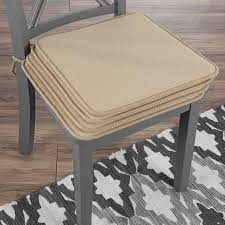 Target / kitchen & dining / kitchen & table linens / chair pads (91). Must Have Chair Cushions Set Of 4 Square Foam 16a X 16a Chair Pads With Ties For Kitchen Dining Room Patio Tailgating Machine Washable By Lavish Home Tan From Lavish Home Accuweather Shop