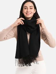 Black Cashmere Wrap | 100% Cashmere Scarf | Ovcio