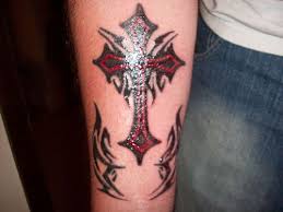 See more ideas about tattoos, tribal tattoos, religious tattoo. Forearm Tribal Tattoo Cross Novocom Top