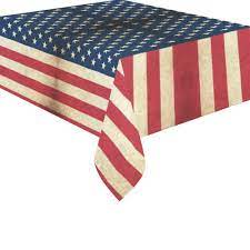 We have disposable plastic tablecloths and sturdy, reusable patriotic tablecloths as well. Mypop 4th Of July Independence Day Tablecloth 52x70 Inches Retro American Flag Tablecover Desk Table Cloth Cover For Dinner Party Decoration Walmart Com Walmart Com