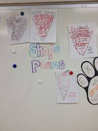 Food Shape Poems Each Student Got To Draw A Different Food From A Jar They Used That Specific Food Throughout The Unit To Cr Shape Poems Food Shapes Cinquain