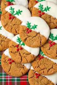 White Chocolate Dipped Ginger Cookies Recipe Yummly Recipe Ginger Cookies Christmas Christmas Snacks Christmas Baking