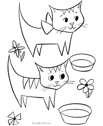 Here are fun free printable cat coloring pages for children. Free Printable Cat Coloring Pages For Kids Drawing With Crayons