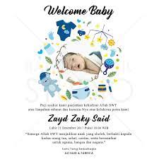 Kartu ucapan kelahiran bayi islami kata kata mutiara download ucapan. Kartu Ucapan Kelahiran Bayi Kartu Aqiqah Undangan Baby Shower Shopee Indonesia