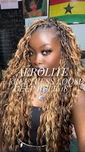 brown tones + boho braids = certified summer slay 🤎✨, Credit: @bene_mbroh  , Hair: Shake-N-Go Freetress Aerolite Braid 52” color 30 + Freetress Loose  Deep Bulk 18” color 4, 27, 30, ., ., ., ., ...