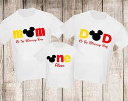 Birthday T Shirt Design For Family Set Of 3 Family Mouse Ears Birthday Family Shirts Set Any Age Mickey 1st Birthdays Mickey Mouse First Birthday Mickey Mouse 1st Birthday