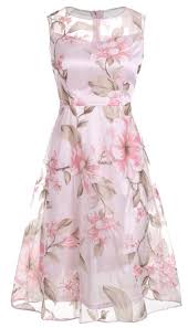 17 73 Sleeveless Floral Printed Midi Dress Pink Elegant Casual Dress Sleeveless Floral Dress Pink Floral Print Dress
