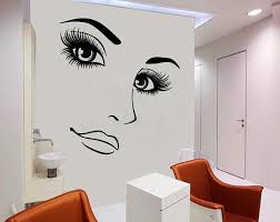 Wall Decal Window Sticker Beauty Salon Woman Face Eyelashes Etsy Wall Decals Girls Wall Stickers Window Stickers
