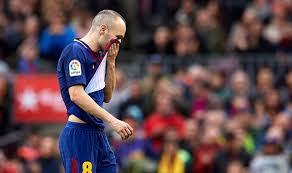 Image result for INiesta bids farewell to barca
