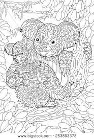 Get hold of these colouring sheets that are full of koala bear images and offer them to your kid. Coloring Page Vector Photo Free Trial Bigstock