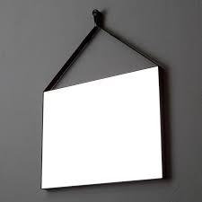 Personnalisation facile en ligne avec prévisualisation avant de commander. Miroir De Salle De Bains Design Rectangulaire Avec Cadre En Cuir Synthetique Kv Store