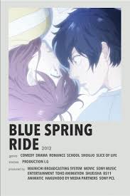Blue Spring Ride Film Posters Minimalist Anime Films Anime Printables