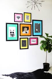 Colored Mat Gallery Wall Idea A Beautiful Mess Living Wall Decor Gallery Wall Decor