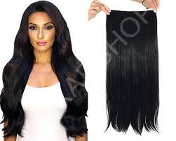 Our color of hair extensions are truly unique. Wavy Half Head Hair Extensions Blue Black Oskarshop