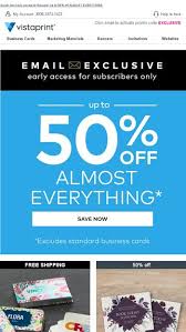 Coupon (5 days ago) jul 26, 2021 · vistaprint 500 business cards for $9.99 code from vistaprint is no secret, vistaprint often gives big discounts and go to great lengths to win the hearts and minds of online shoppers.in recent years, vistaprint offers many 9.99 off. E A R L Y A C C E S S Up To 50 Off Almost Everything Vistaprint Email Archive