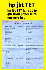 Hp Jbt Tet Question Paper 2019 This Or That Questions Question Paper Previous Year Question Paper