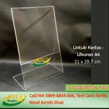 Tent Holder Acrylic Akrilik Ukuran A5 Potrait