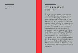STILLS IN TEKST (READER)
